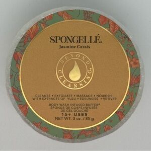 Spongellé “Jasmine Cassis” Body-Wash-Infused Body Buffer All-In-One 15+ Uses NWT